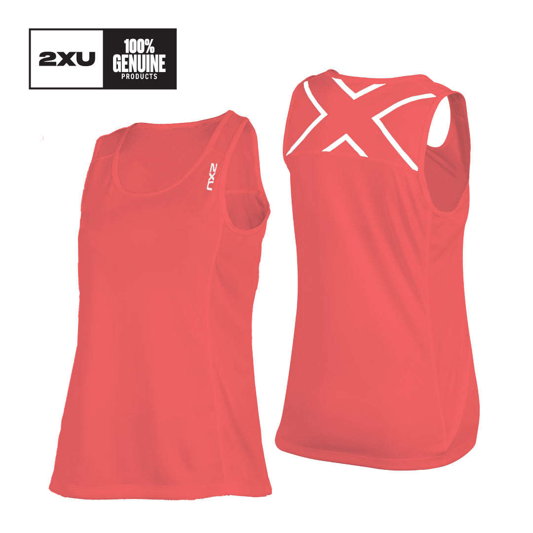2XU Women Active Singlet (Vermilion Red)