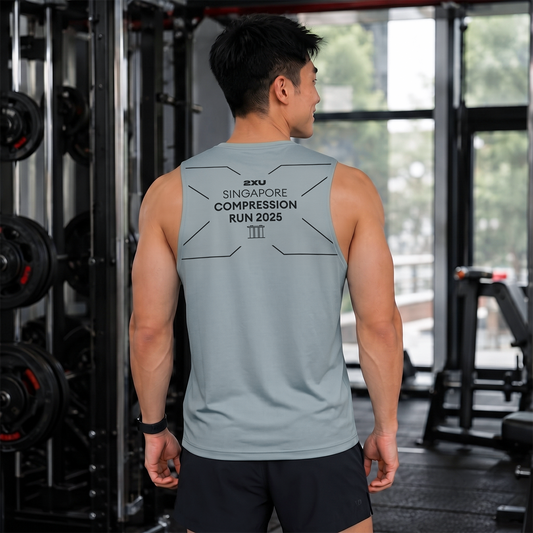 2XU Men Aero Singlet (Green)