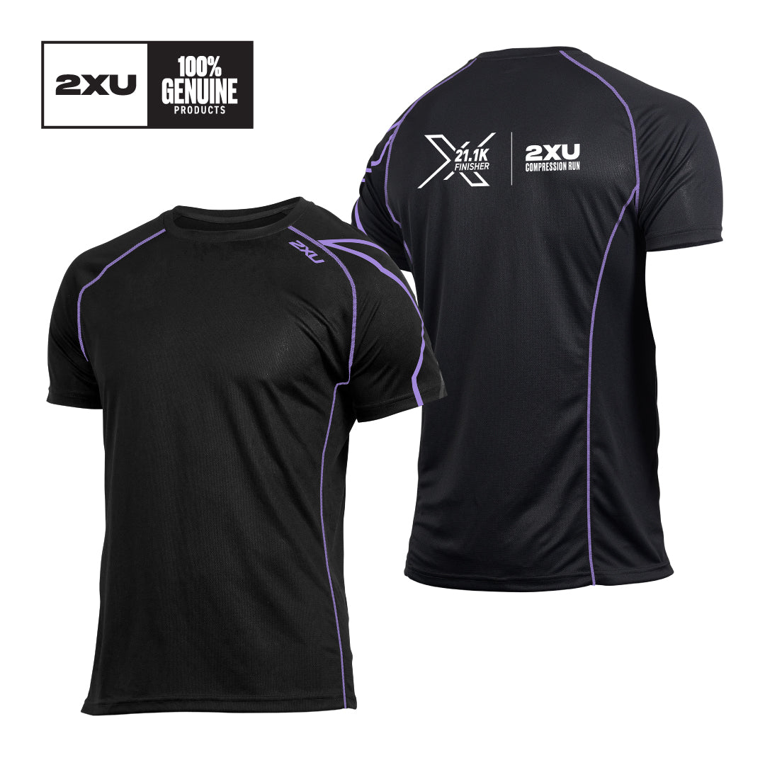 2XU Men Active Tee (Lavender/Black)