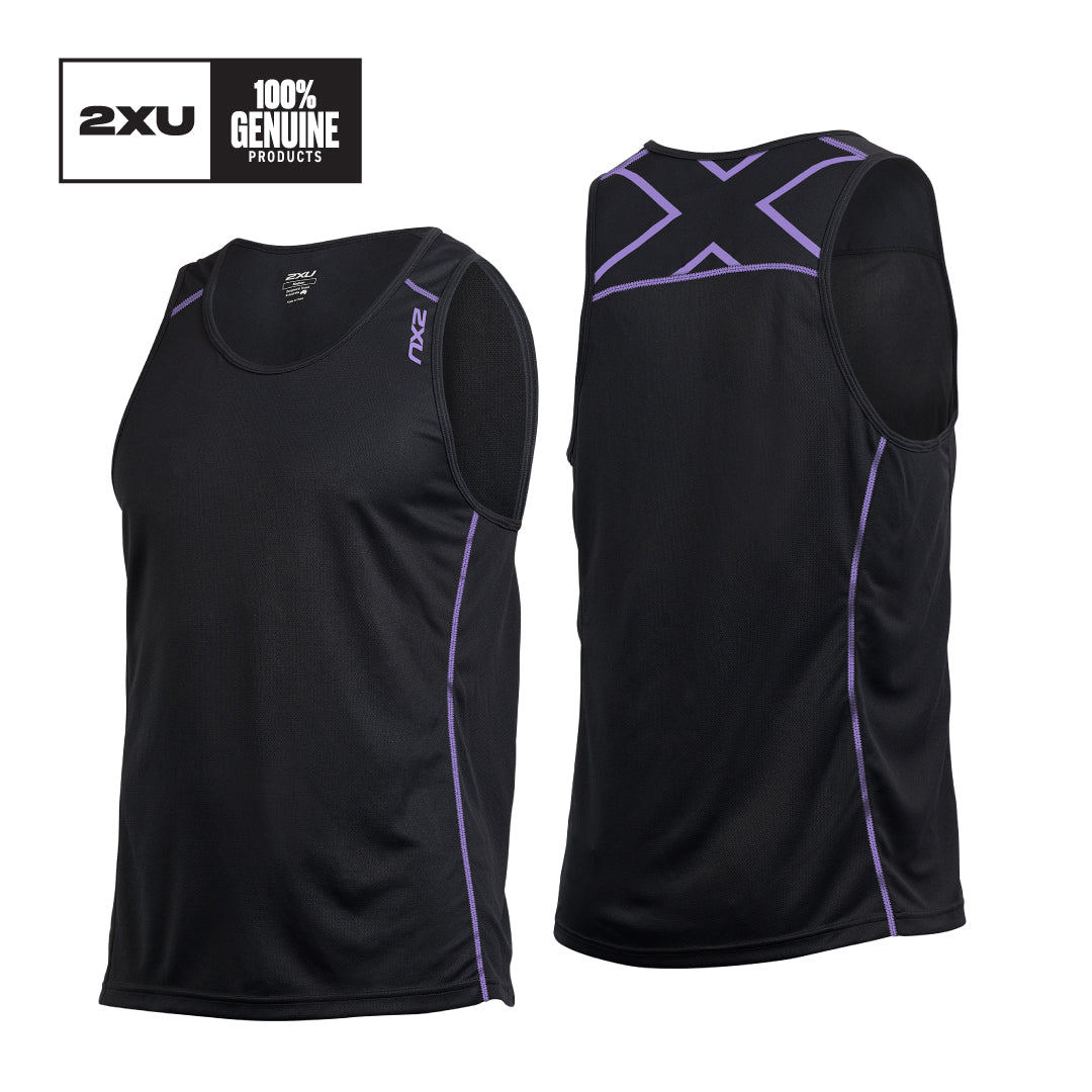 2XU Men Active Tank (Lavender/Black)