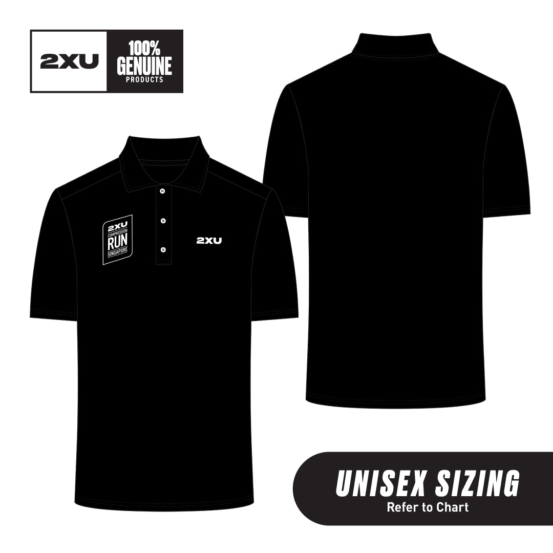 2XU Unisex Compression Run Polo Tee