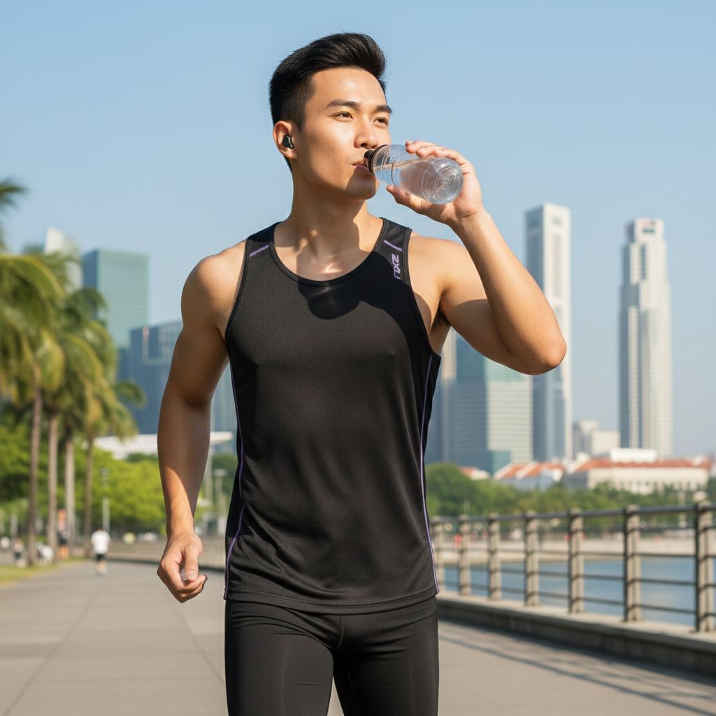 2XU Men Active Tank (Lavender/Black)