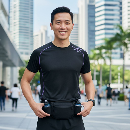 2XU Men Active Tee (Lavender/Black)