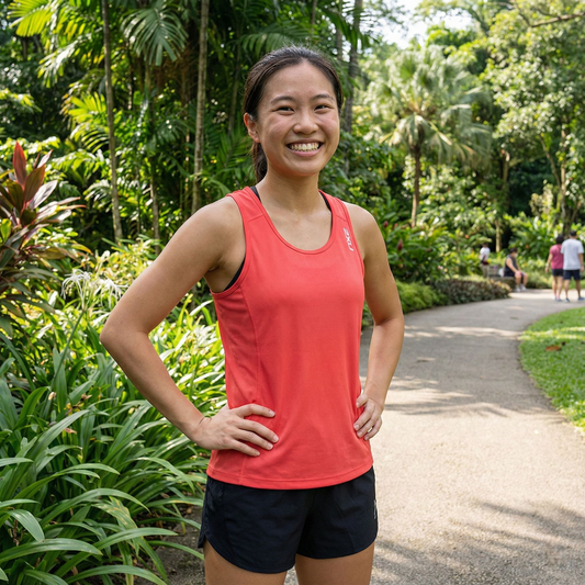 2XU Women Active Singlet (Vermilion Red)