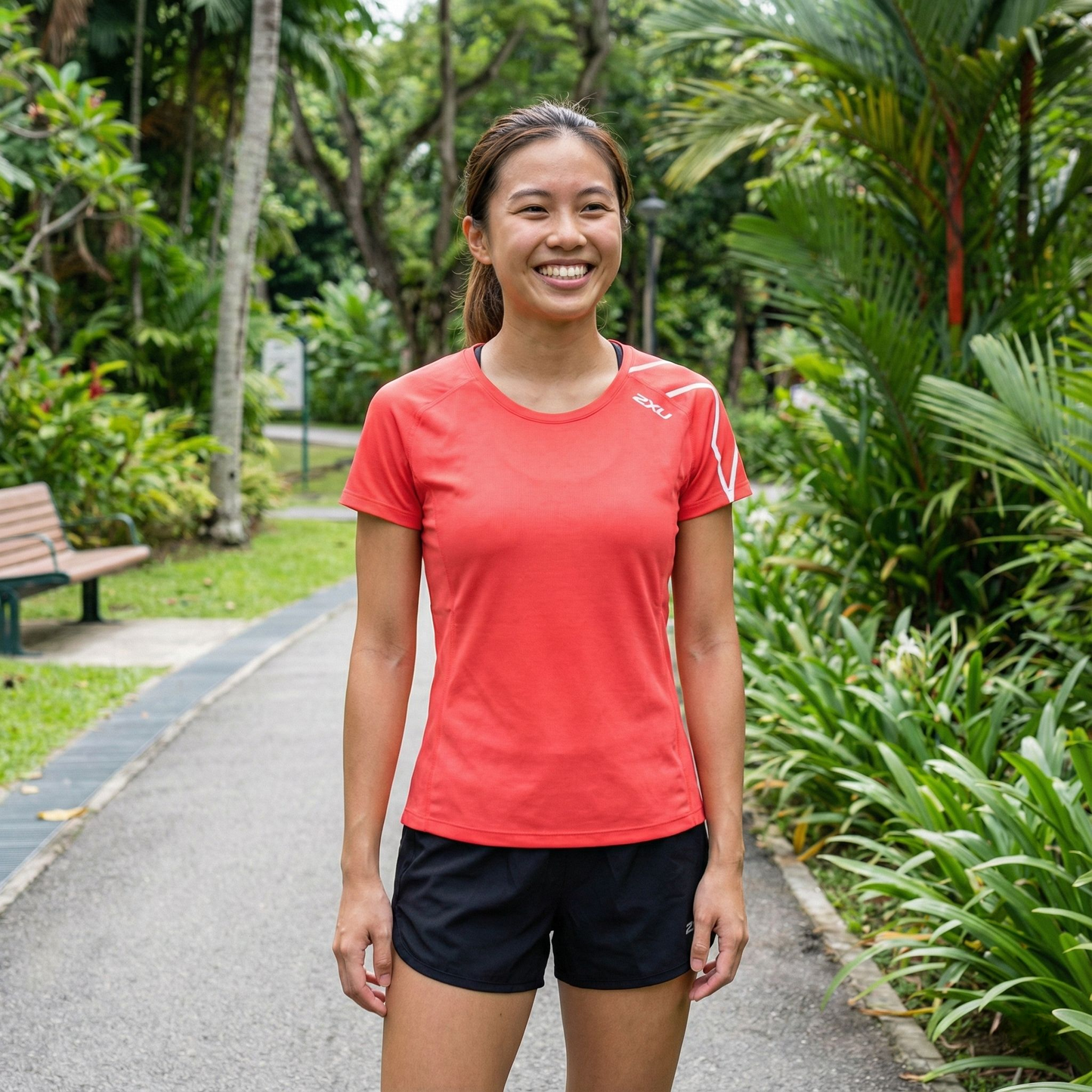 2XU Women Active Tee (Vermilion Red)