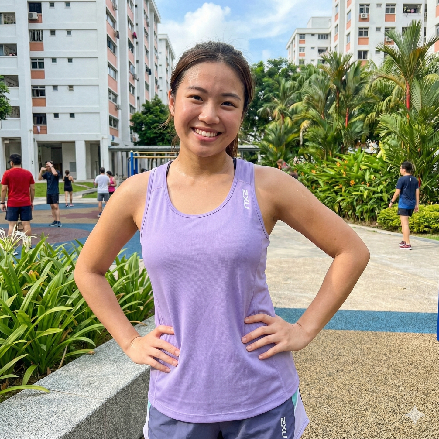 2XU Women Active Singlet (Lavender)