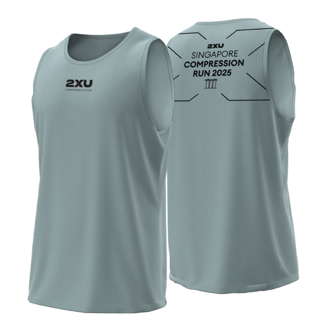 2XU Men Aero Singlet (Green)