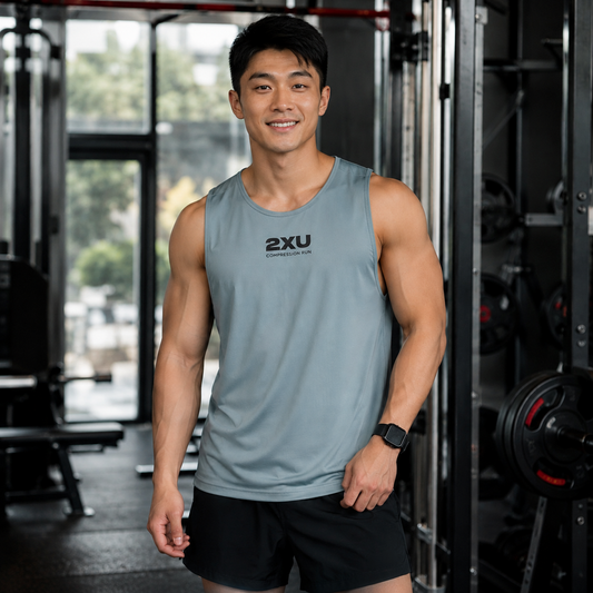 2XU Men Aero Singlet (Green)