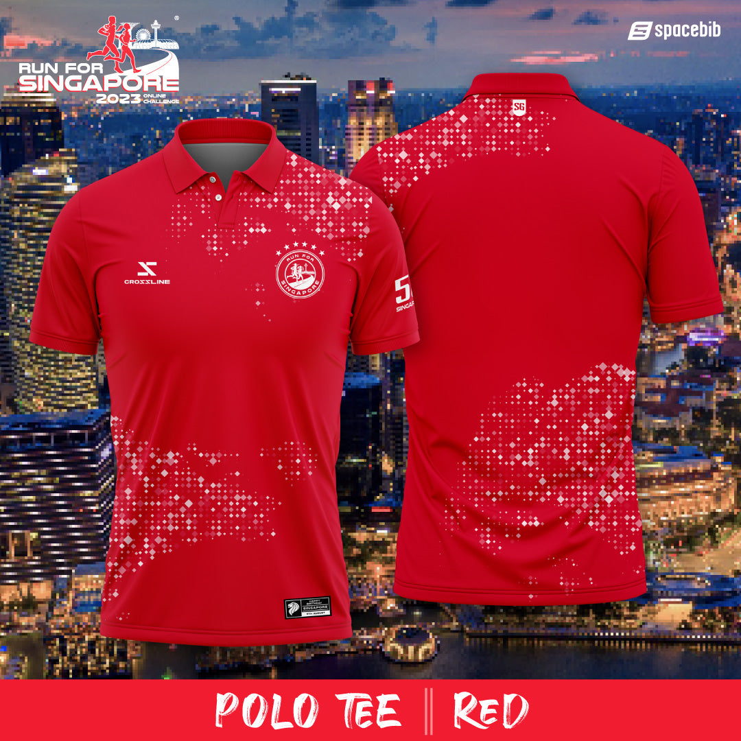 Run For Singapore Polo Tee (Red)