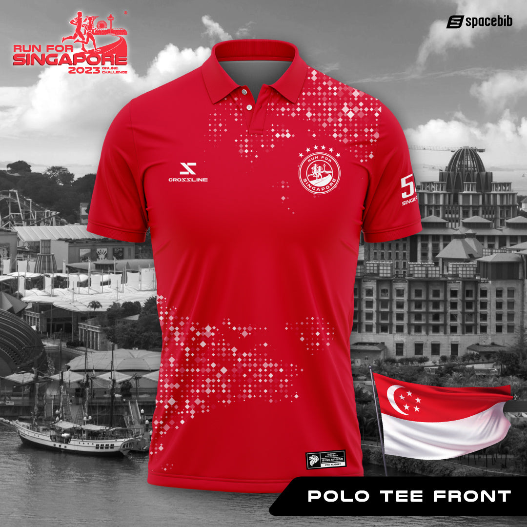 Run For Singapore Polo Tee (Red)