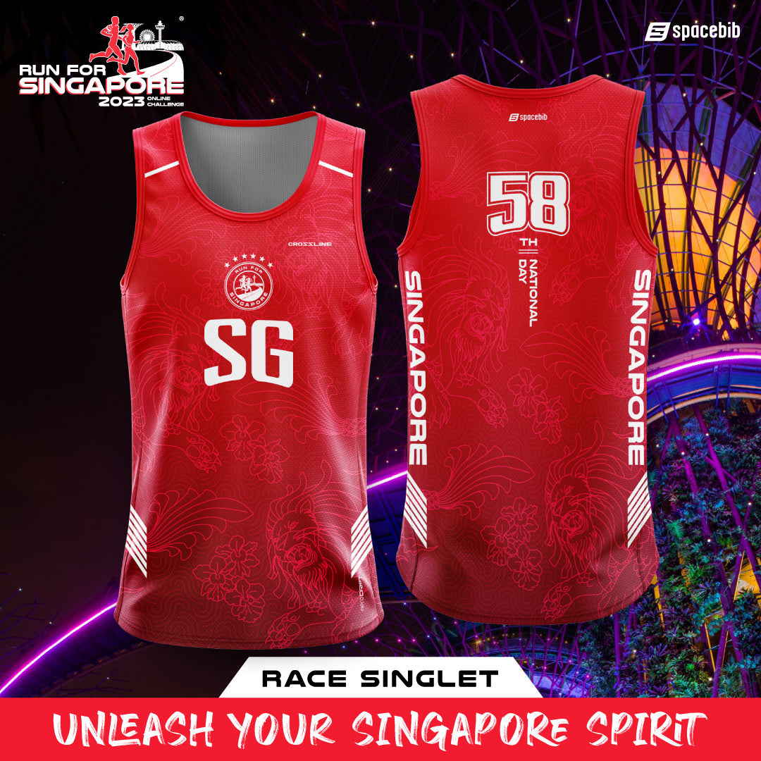 Run For Singapore® Unisex Singlet (Red)