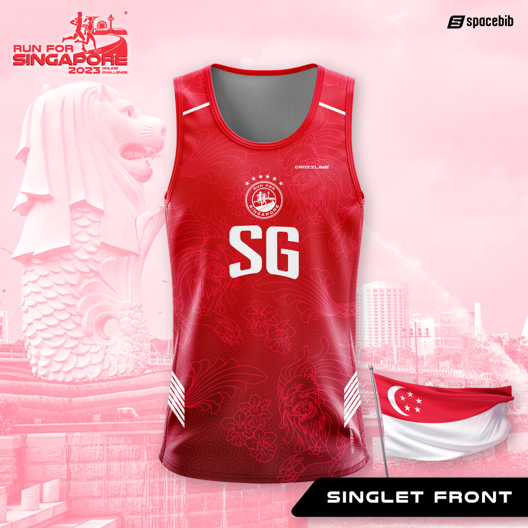 Run For Singapore® Unisex Singlet (Red)