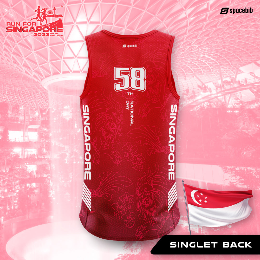 Run For Singapore® Unisex Singlet (Red)