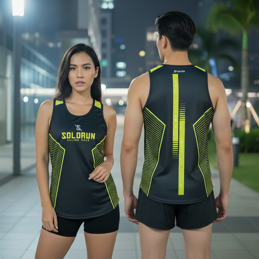 Solo Run Night Running Singlet (Reflective)