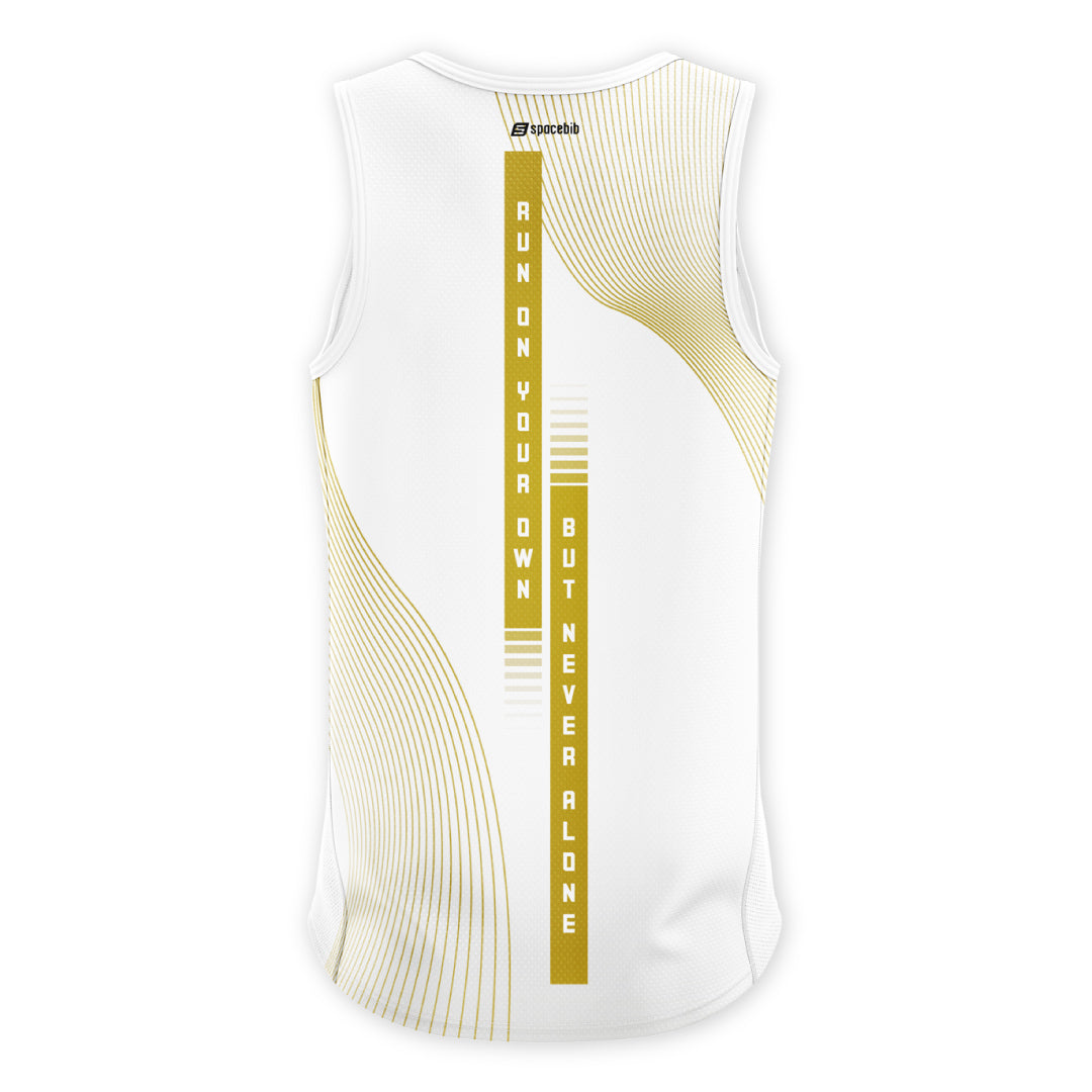 Solo Run Day Running Singlet (Gold Print)